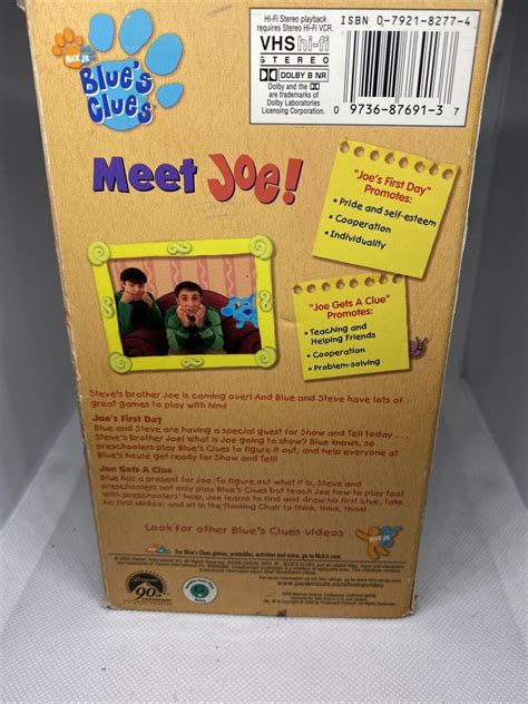 blue's clues meet joe 2002 vhs|blue's clues joe's archive.